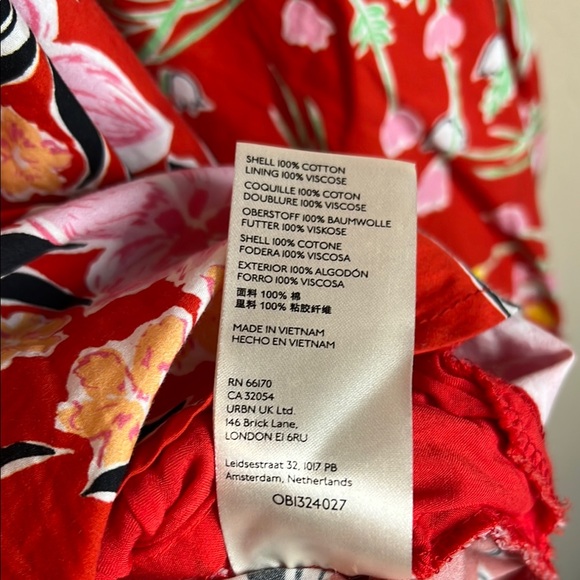 Free People Sz Medium Gardenia Floral Off The Shoulder Tunic Dress MSRP: $128 - Picture 11 of 13